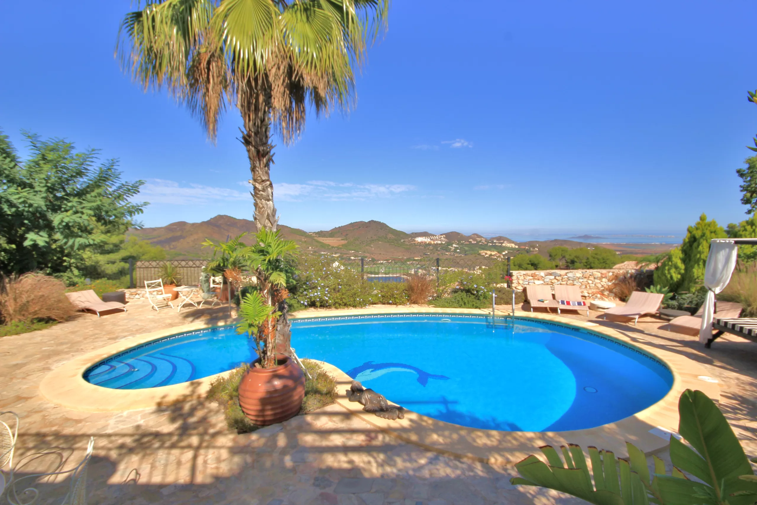 Monte Leon Villa pool terrace view